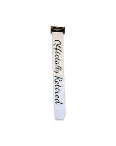 Officially Retired Sash - White